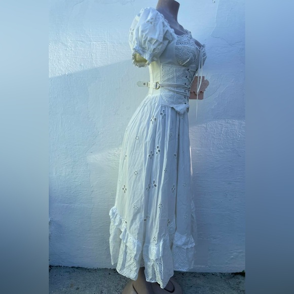 Lacemade Chic White Eyelet Midi Dress - Picture 8 of 14